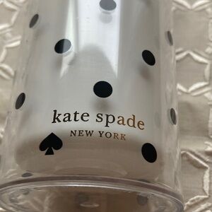 Kate Spade Black Polka Dot Travel Tumbler